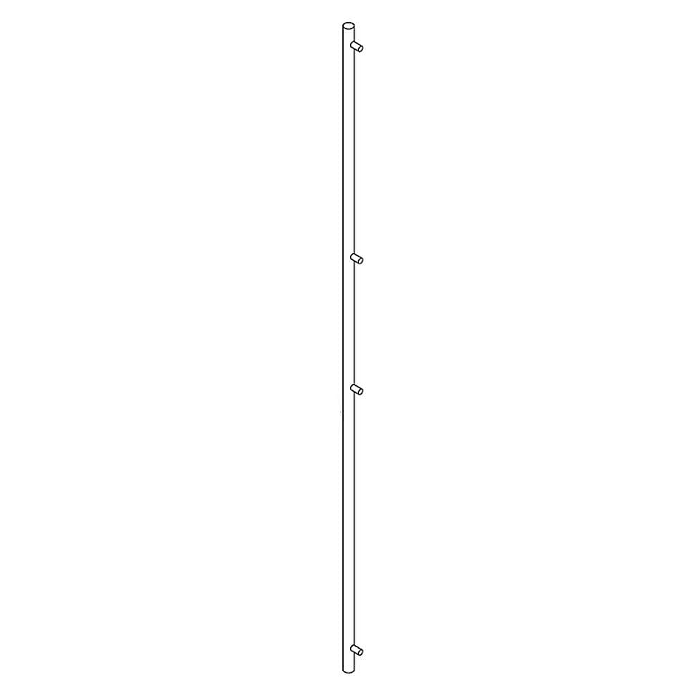 Part #wr12X27601, Refrigerator Door Handle (Stainless) / 72.50 x 5.40 x 5.30
