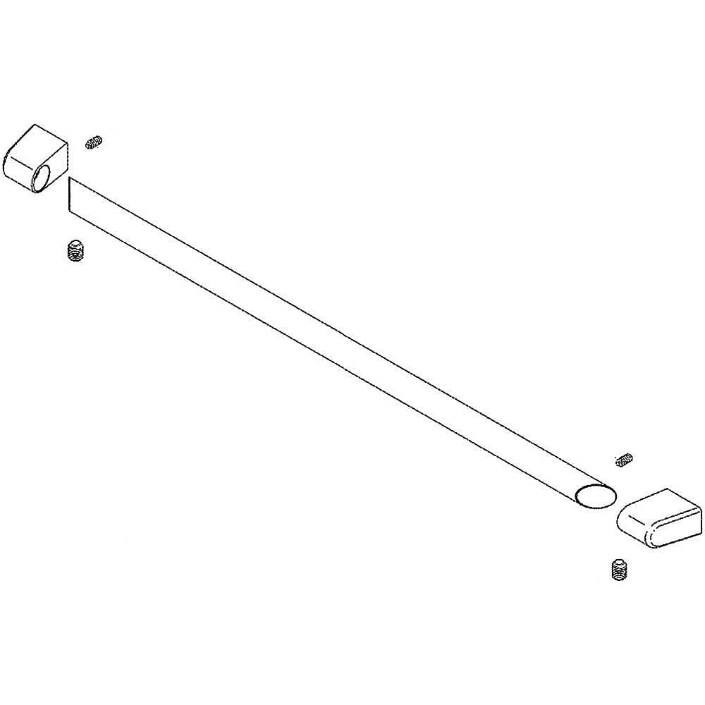 Part #wr12X27967, Refrigerator Freezer Door Handle Assembly / 35.10 x 4.50 x 4.30