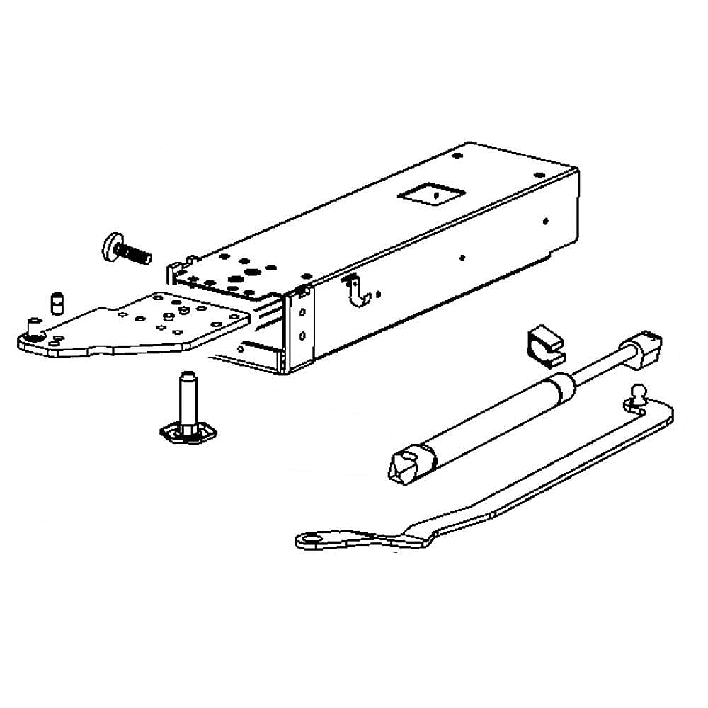GE Part #wr13X10346, Refrigerator Freezer Door Hin | 18.70 x 8.90 x 6.20