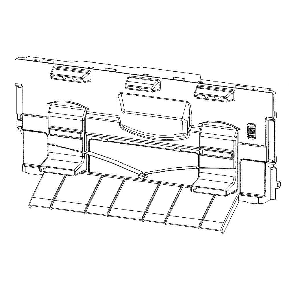 Part #wr14X32098, Freezer Evaporator Cover W/ Thermistor / 31.00 x 18.00 x 9.00