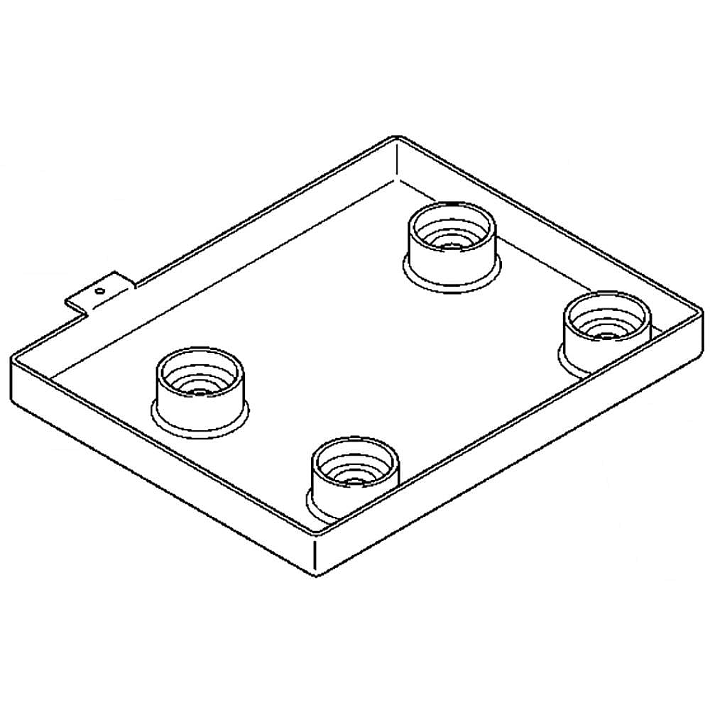 Part #wr17X12061, Refrigerator Defrost Drain Pan / 11.50 x 9.70 x 2.30