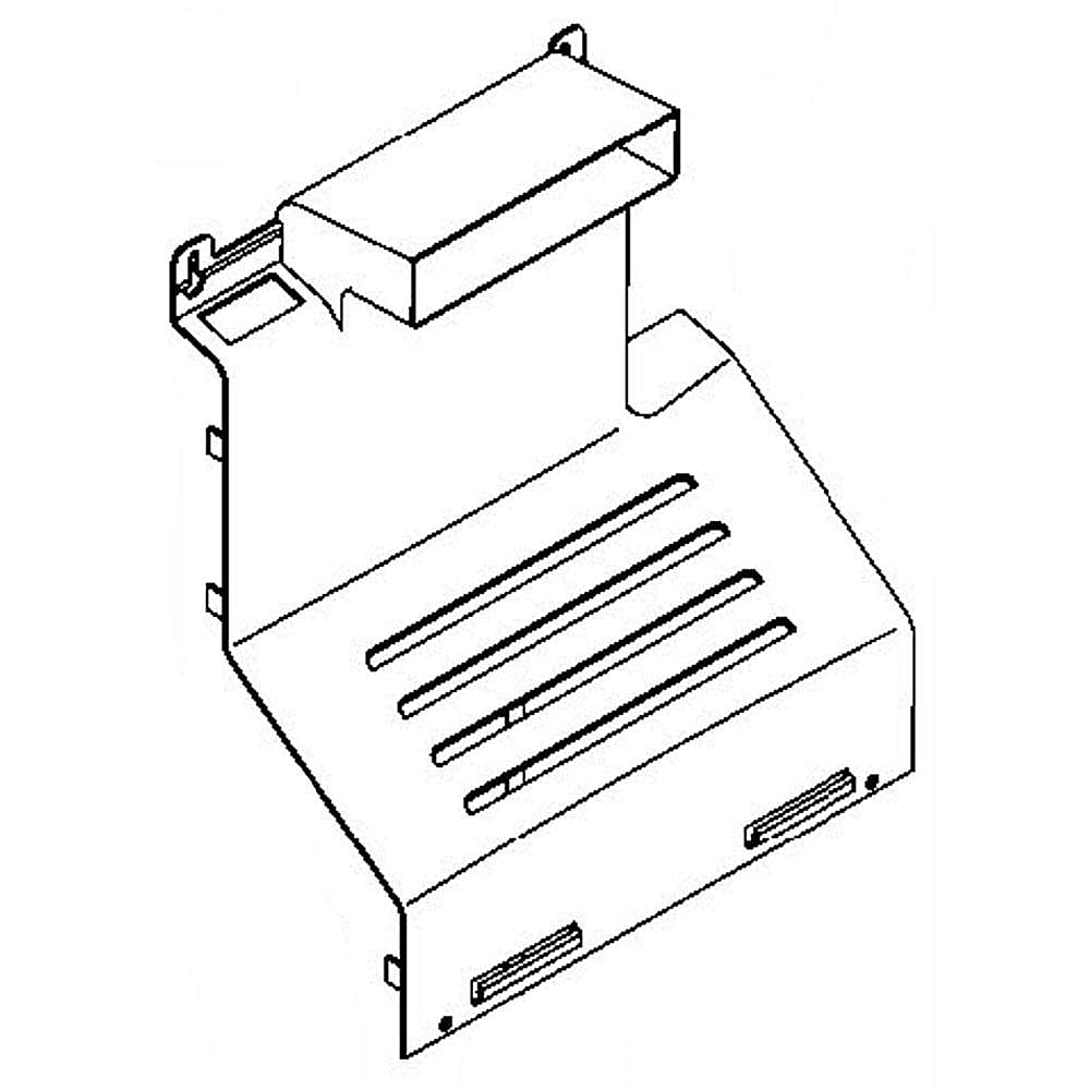 GE Part #wr17X12088, Air Duct | 17.40 x 16.80 x 5.10