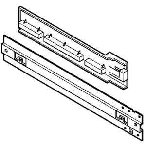 Refrigerator Freezer Drawer Rail Support Assembly, Left WR17X12412