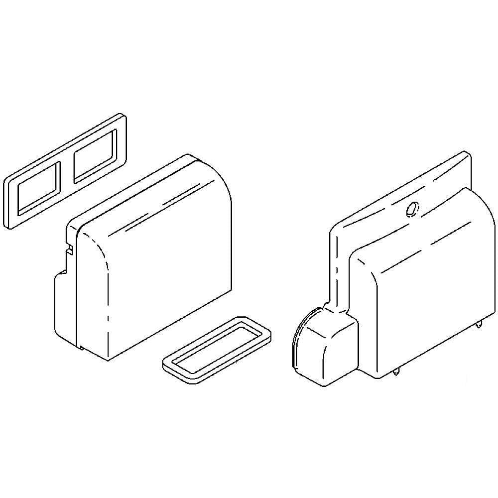 Part #wr17X12573, Refrigerator Air Damper Assembly / 5.00 x 12.90 x 4.70