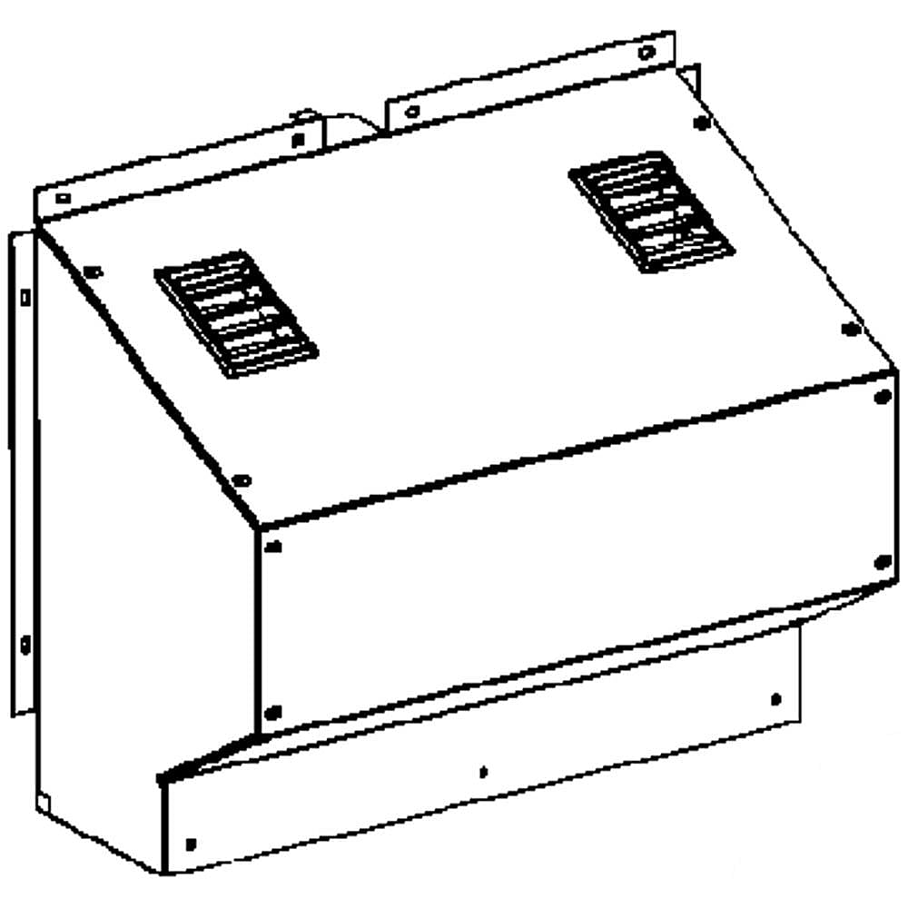 Part #wr17X12693, Evaporator Fan Cover / 15.20 x 12.60 x 5.80