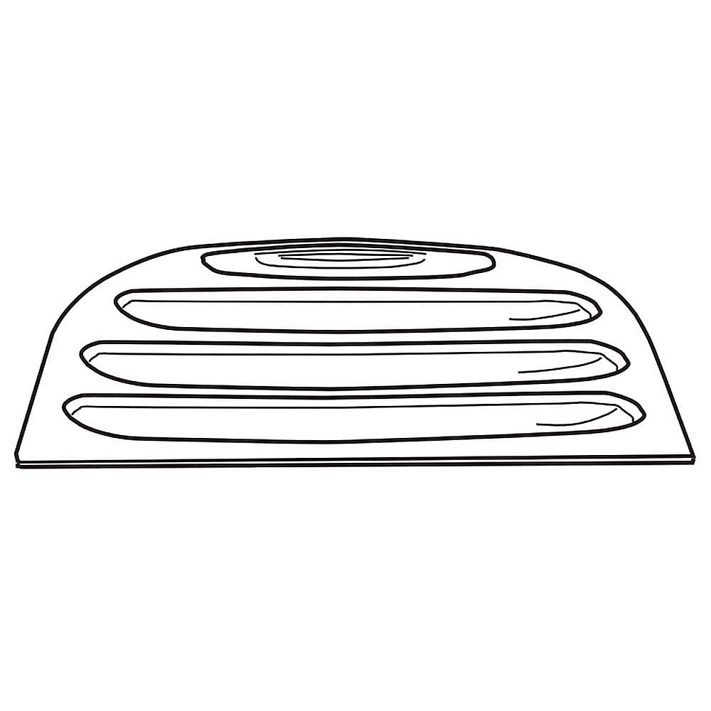 Part #wr17X12898, Hotpoint Refrigerator Grille Recess / 9.30 x 8.50 x 1.40