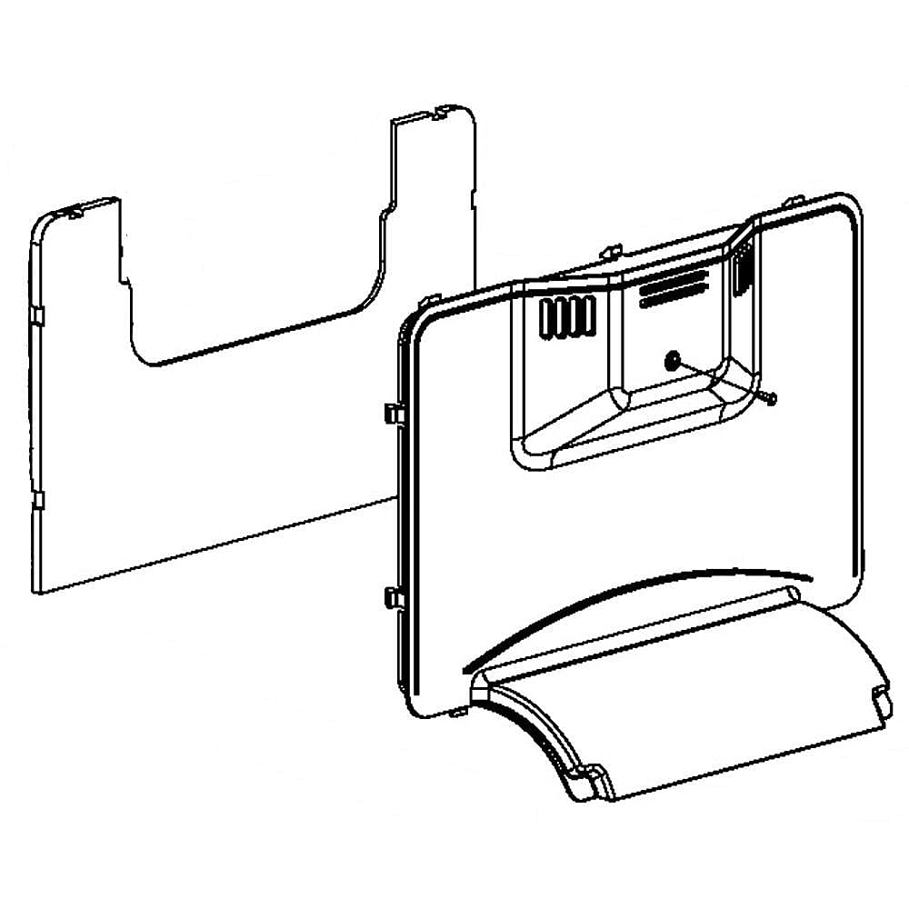Part #wr17X25209, Ge Refrigerator Freezer Duct / 22.20 x 16.00 x 8.60