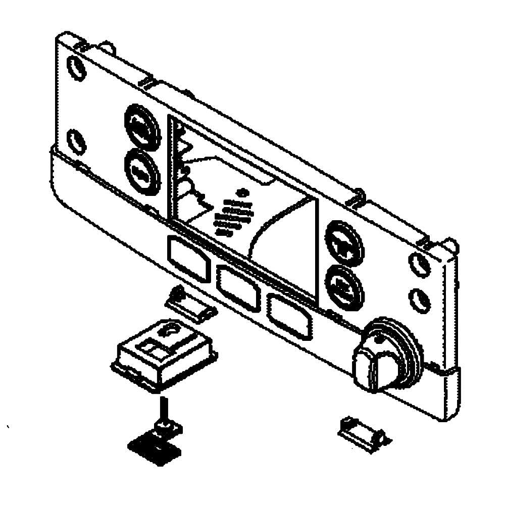 Part #wr17X27131, Refrigerator Dispenser User Interface Control (Stainless) / 12.60 x 5.80 x 5.50