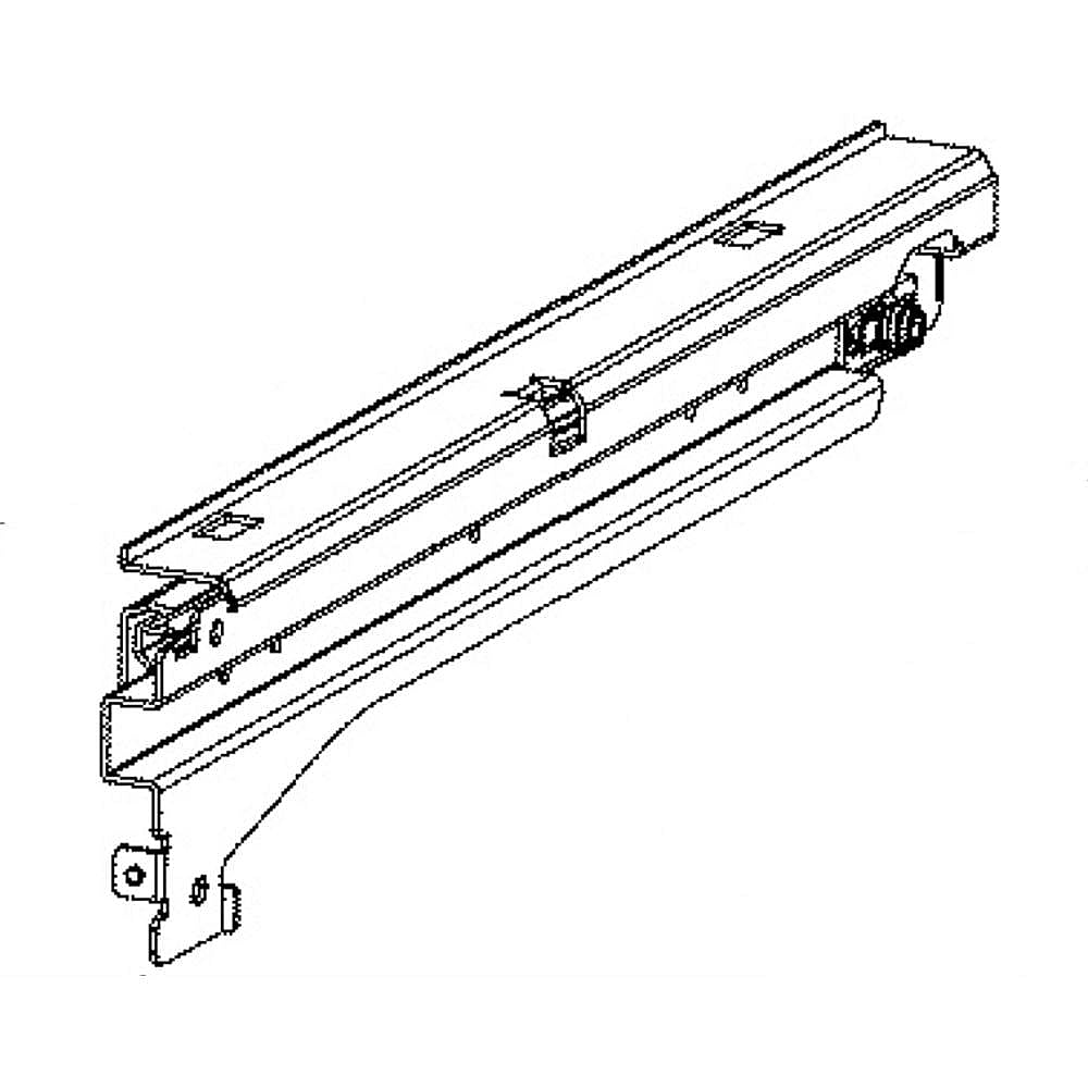 Part #wr72X39425, Refrigerator Freezer Basket Slide Rail, Left (Replaces Wr17X31918)