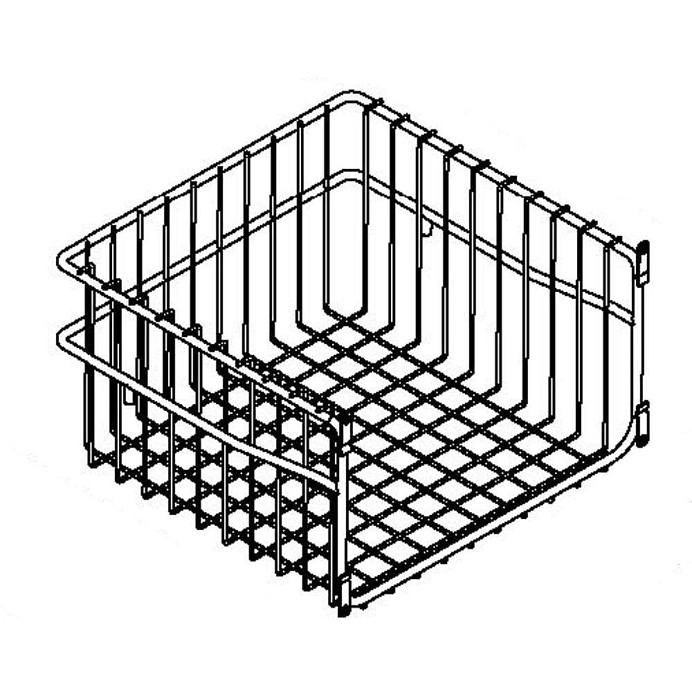 Part #wr21X10055, Refrigerator Freezer Basket Assembly / 16.30 x 16.30 x 11.20