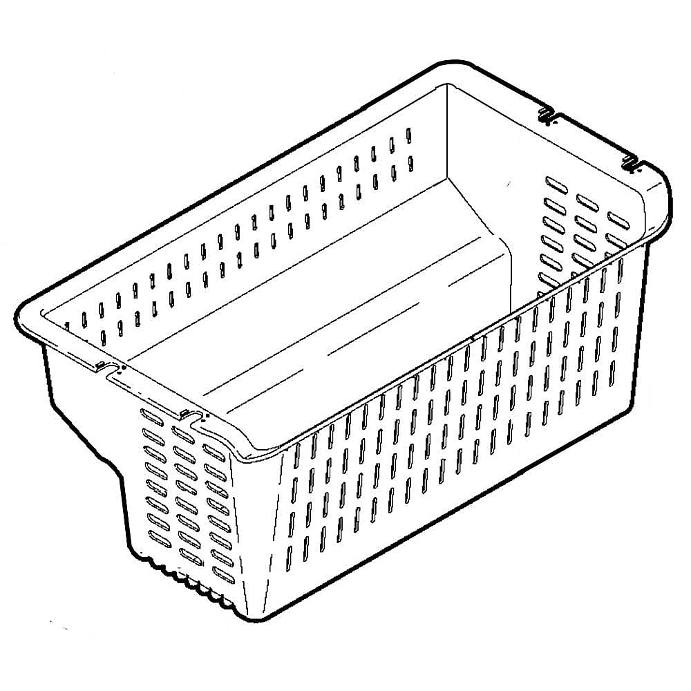 GE Part #wr21X10225, Refrigerator Freezer Basket, Lower | 31.00 x 16.40 x 12.80