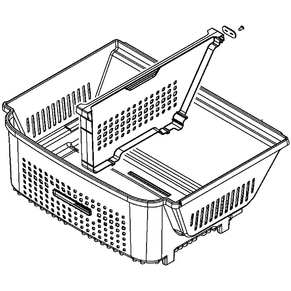 Part #wr21X10251, Refrigerator Basket / 36.80 x 26.40 x 14.10