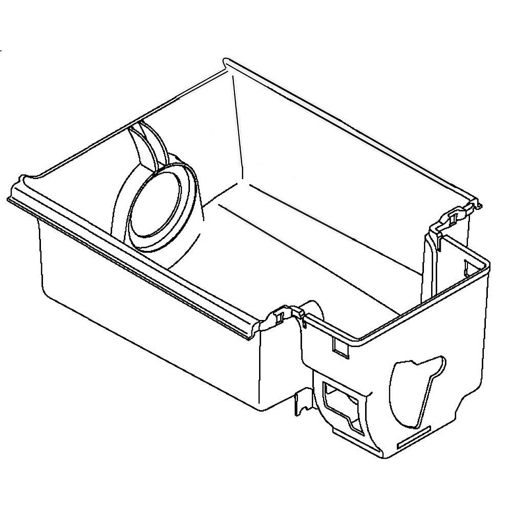 Part #wr30X10055, Refrigerator Ice Container / 17.50 x 14.30 x 9.40