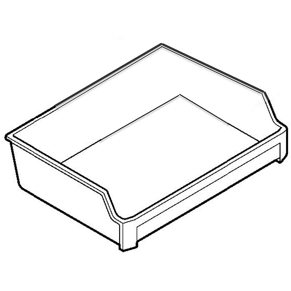 GE Part #wr30X10116, Refrigerator Crisper Drawer | 20.50 x 15.30 x 7.20