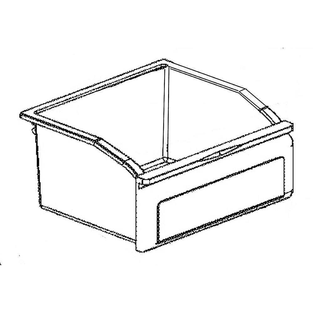 GE Part #wr32X10725, Refrirator Crisper Drawer | 16.10 x 16.20 x 11.10