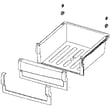 Refrigerator Crisper Drawer Assembly for GE DFSF9VKBABB - Part WR32X10760