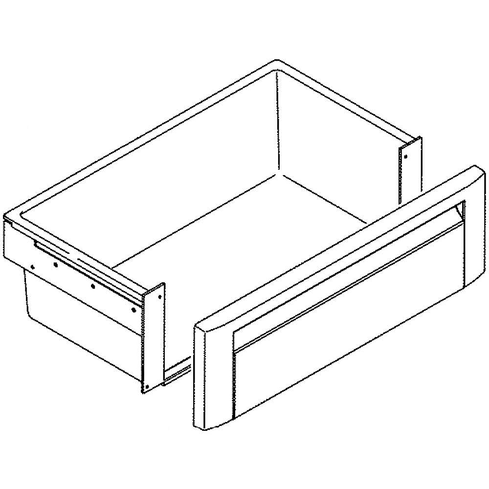 GE Part #wr32X25935, Refrirator Crisper Drawer | 30.10 x 18.30 x 10.50