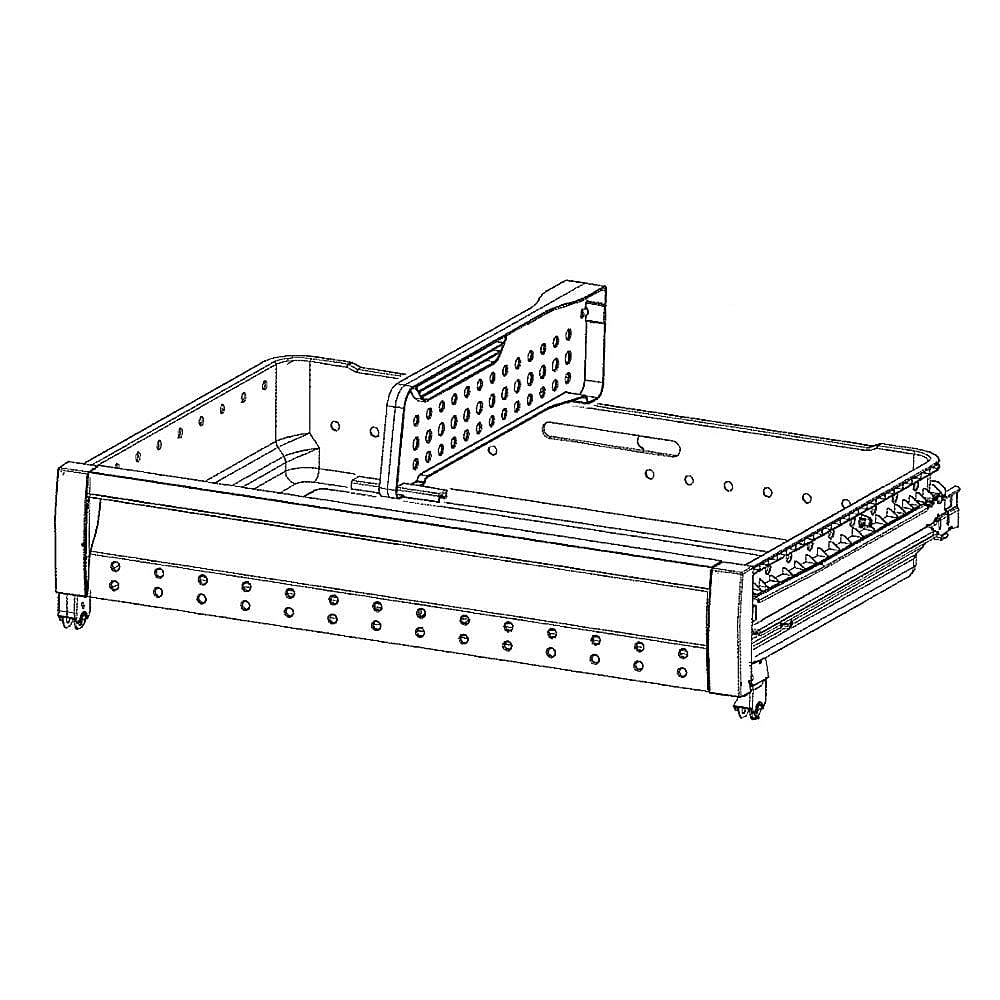 Part #wr32X36734, White Freezer Upper Basket W/ Divider