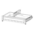 White Freezer Upper Basket W/ Divider for GE PVD28BYNFS - Part WR32X36734