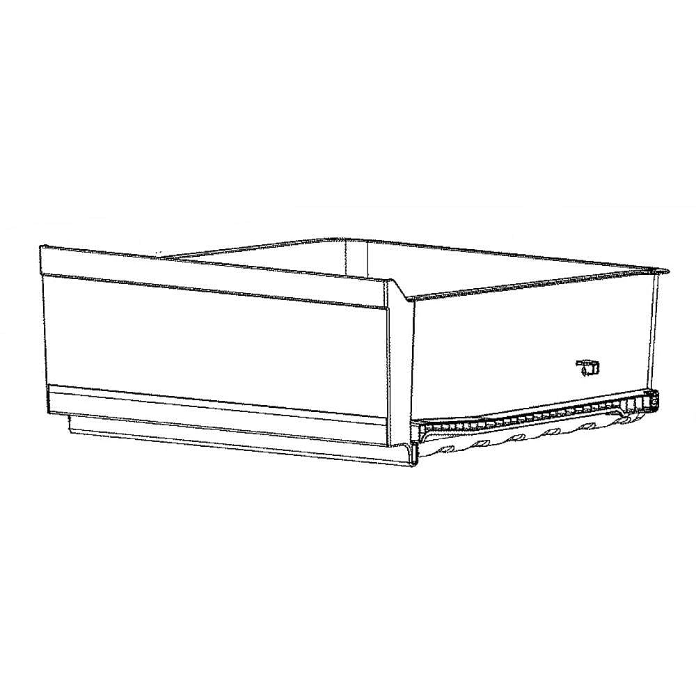 Part #wr32X31962, Clear Vegetable Pan / 17.00 x 15.00 x 7.00