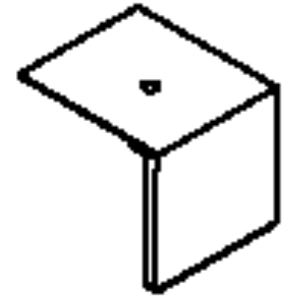 Part #wr38X10285, Refrigerator Corner Cap / 8.00 x 7.50 x 2.50
