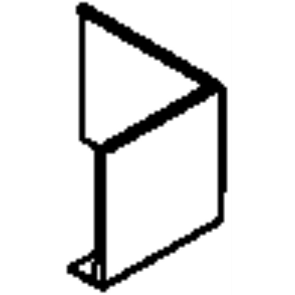 Part #wr38X10287, Refrigerator Corner Cap / 8.00 x 7.50 x 2.50