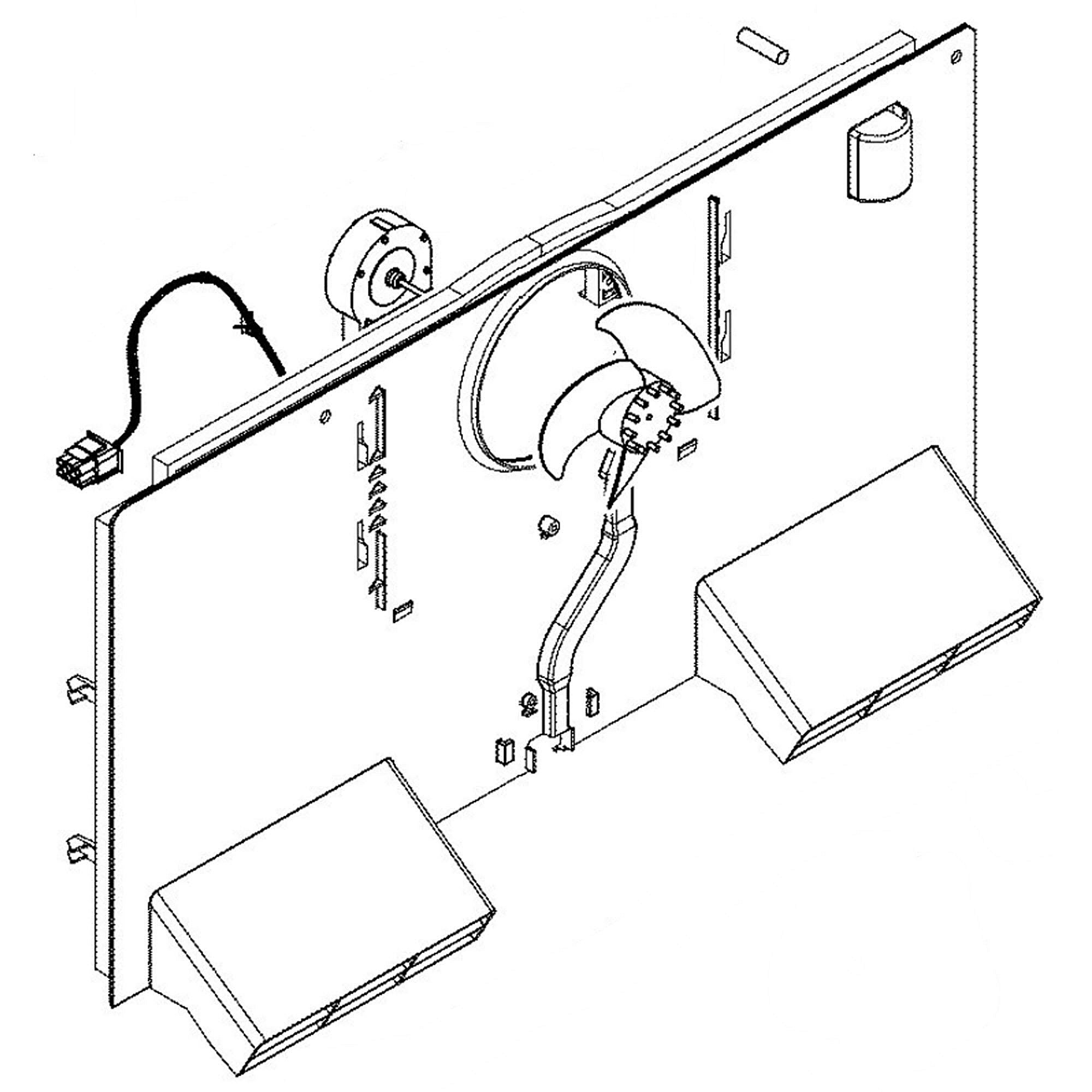 Part #wr49X40245, Evaporator Cover & Fan