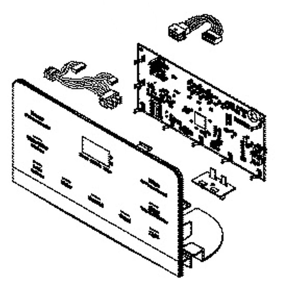 GE Part #wr55X29420, Display Control Stainless Steel | 12.00 x 5.50 x 6.00