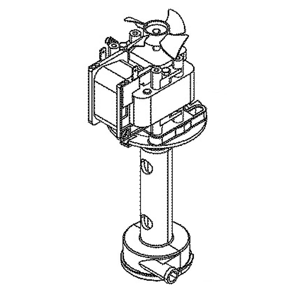 GE Part #wr57X26073, Ice Maker Recirculation Pump | 12.40 x 5.70 x 4.70