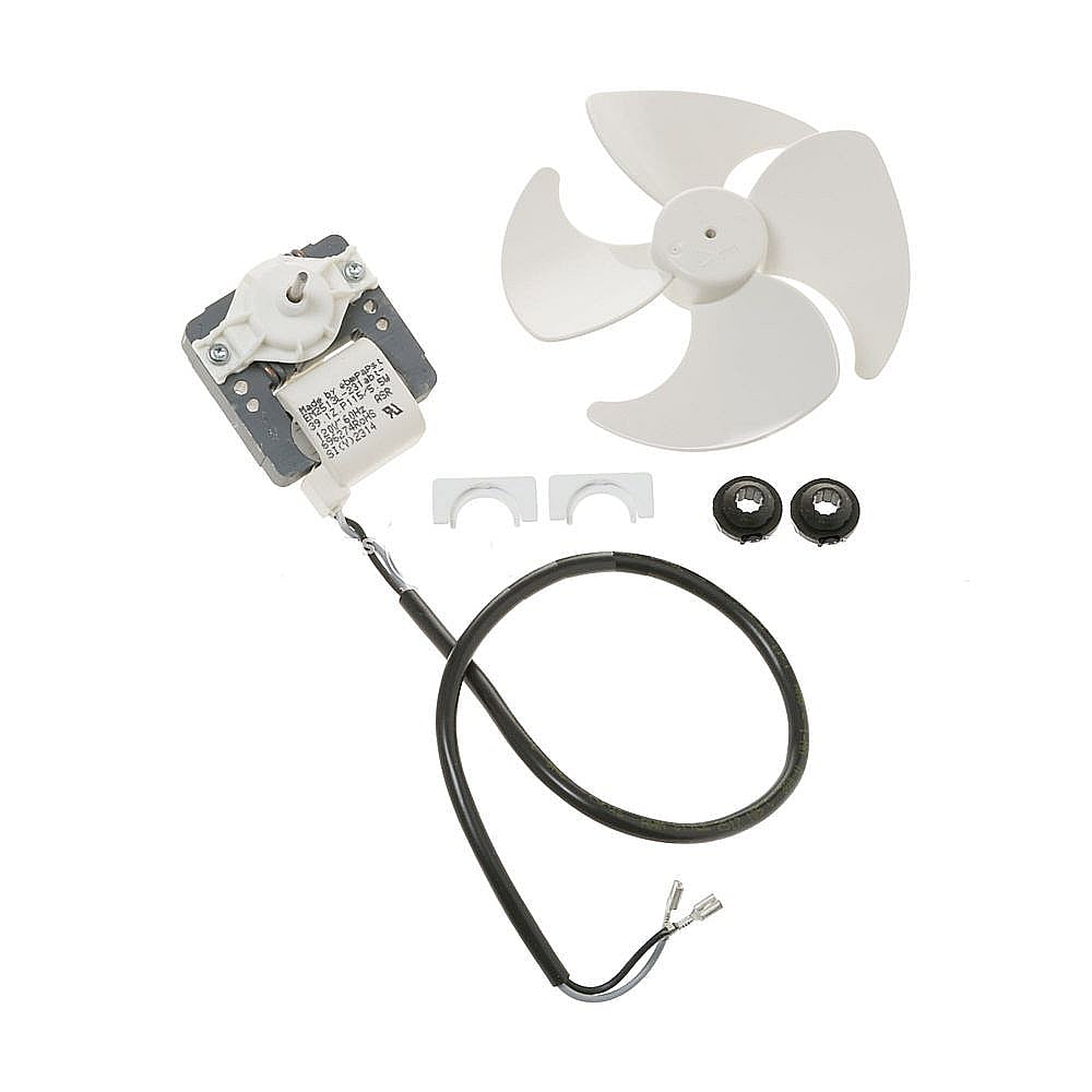 Part #wr60X10163, Refrigerator Condenser Fan Motor Assembly / 5.60 x 5.00 x 4.10