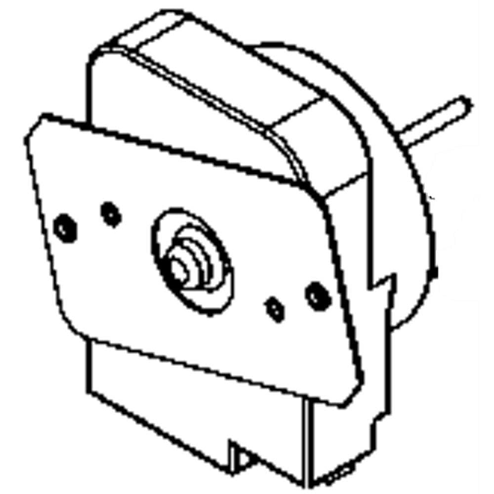 Part #wr60X10217, Ice Maker Condenser Fan Motor / 5.50 x 5.00 x 4.10
