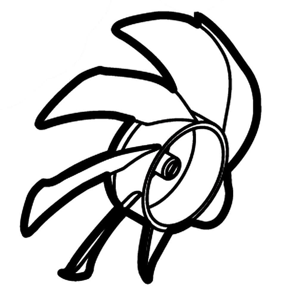 Part #wr60X10288, Evaporator Fan Blade