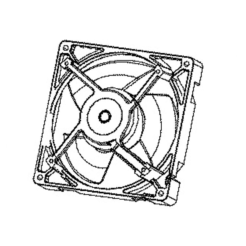 Part #wr60X32088, Refrigerator Freezer Evaporator Fan Motor Assembly / 4.00 x 4.00 x 4.00