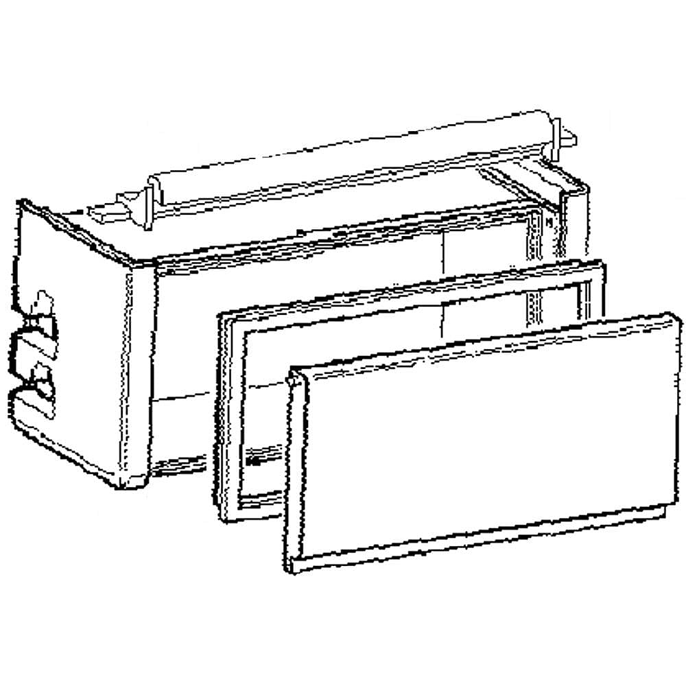 Part #wr71X10142, Refrigerator Dairy Bin And Cover / 16.50 x 7.00 x 6.90