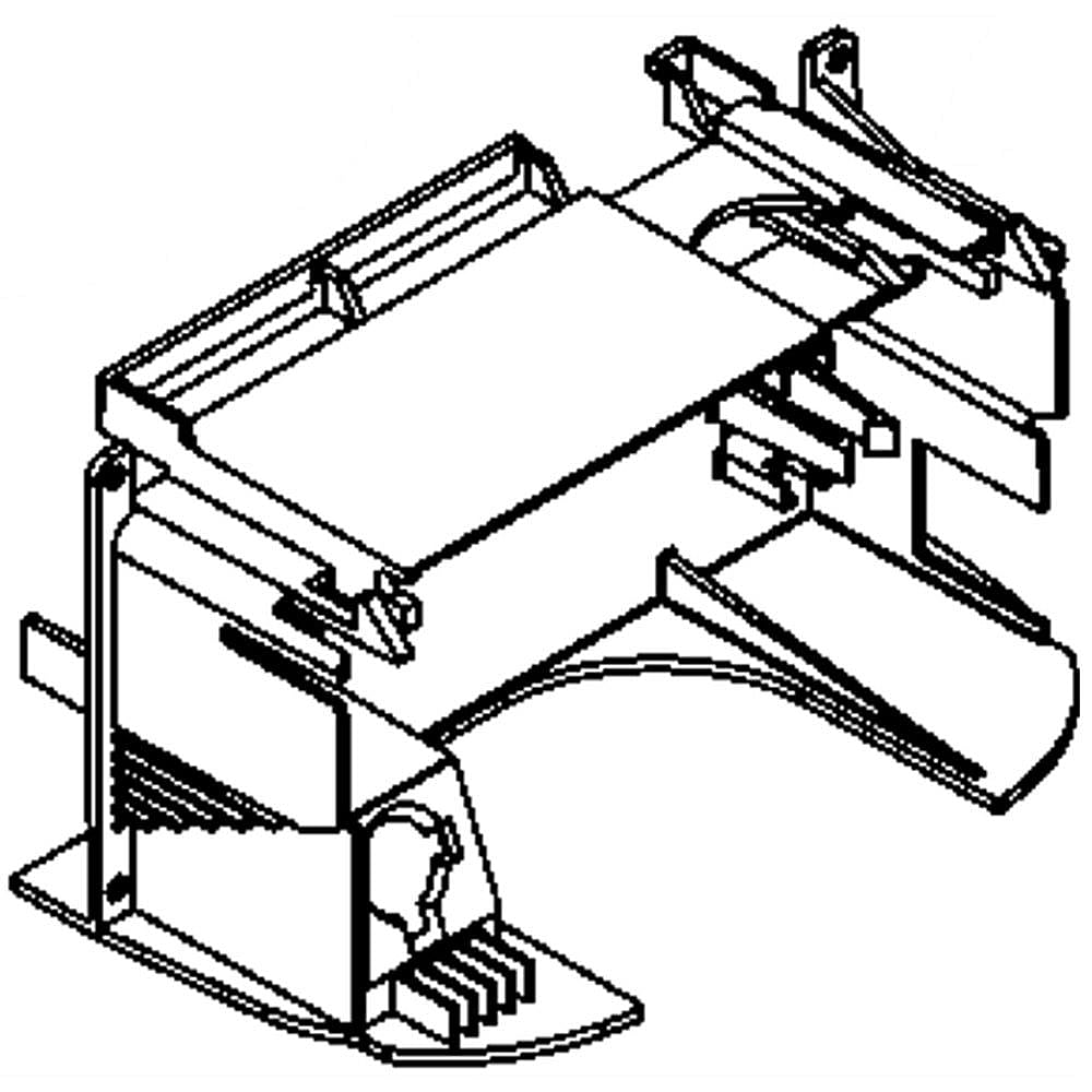 Part #wr71X10256, Ge Profile Refrigerator Dispenser Module Bracket / 12.20 x 5.80 x 5.60