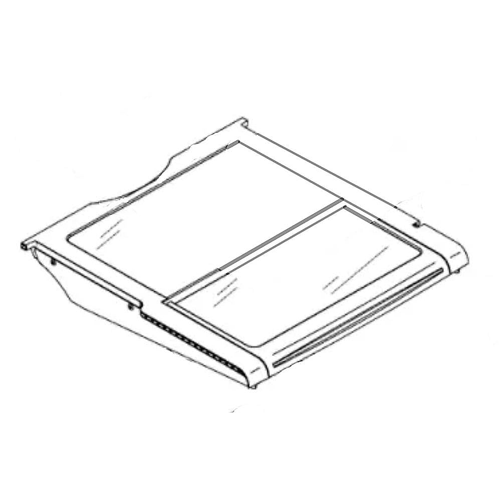 GE Part #wr71X10616, Refrirator Tuck-Away Shelf Assembly | 21.20 x 20.60 x 4.10