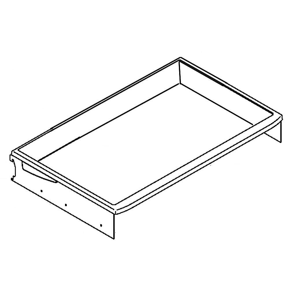 Part #wr71X10817, Snack Pan Shelf Assembly / 25.60 x 15.80 x 4.80