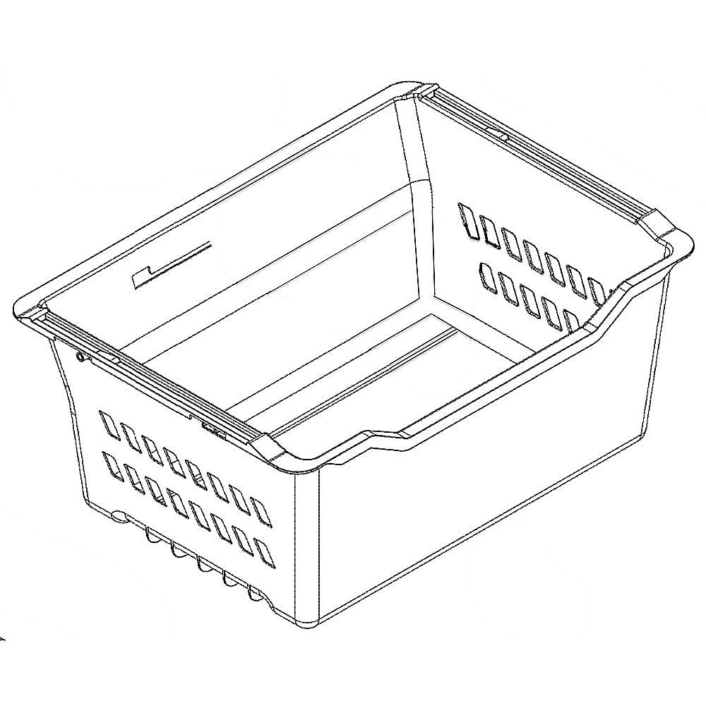 Part #wr71X24744, Refrigerator Basket / 27.90 x 19.40 x 11.30