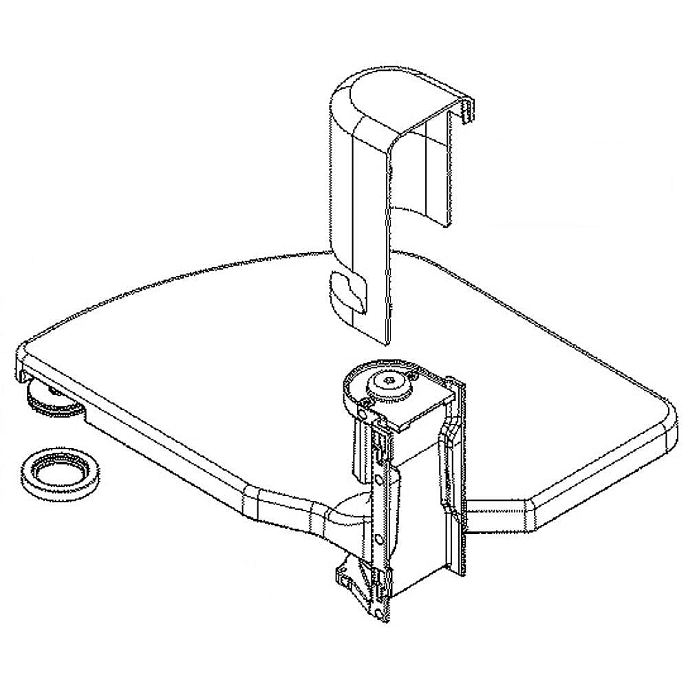 Refrigerator Rotating Door Bin Base Assembly