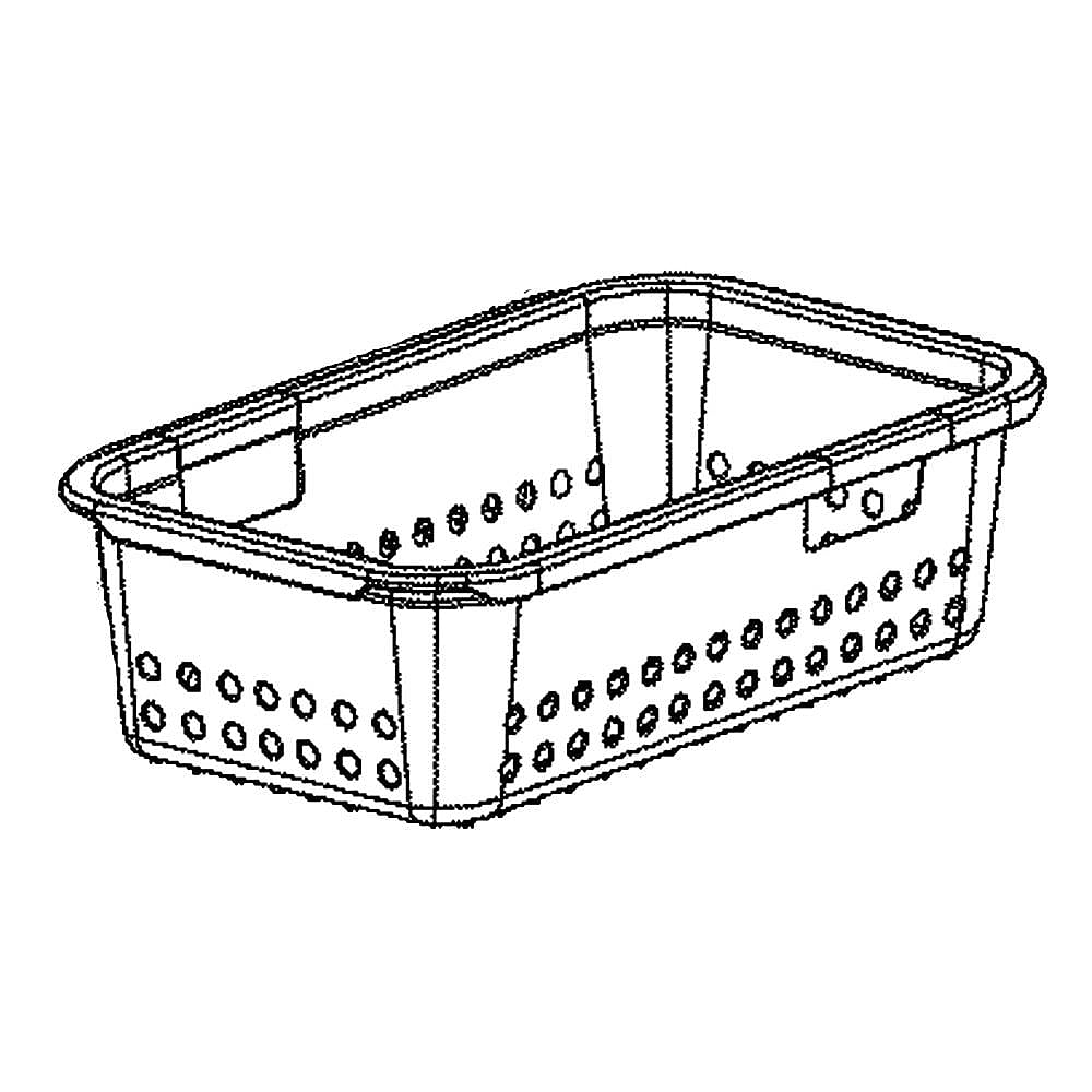 GE Part #wr71X28048, Freezer Basket, Lower | 27.10 x 14.40 x 9.30