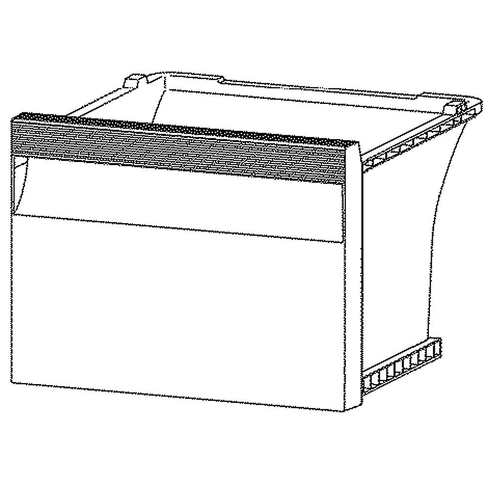 Part #wr71X28446, Refrigerator Freezer Drawer, Lower / 19.00 x 12.80 x 10.60
