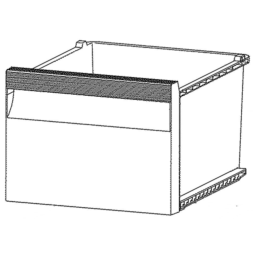 Part #wr71X28450, Refrigerator Freezer Drawer, Upper / 16.70 x 13.10 x 10.20