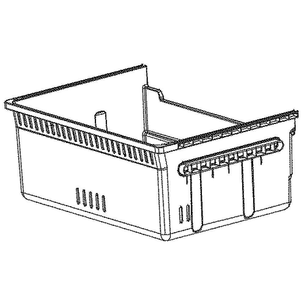 Part #wr71X28499, Refrigerator Freezer Drawer, Upper / 23.70 x 15.10 x 7.90