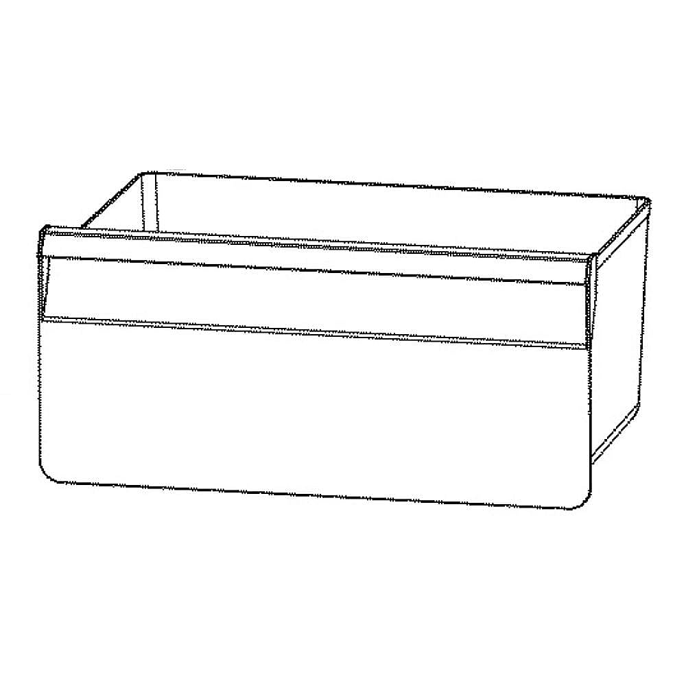 Part #wr71X29295, Refrigerator Crisper Drawer / 22.10 x 12.80 x 10.30