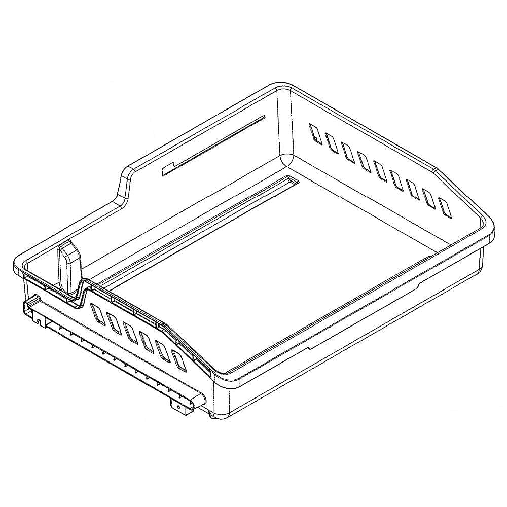 Part #wr71X29564, Refrigerator Freezer Basket, Upper / 28.50 x 14.70 x 8.50