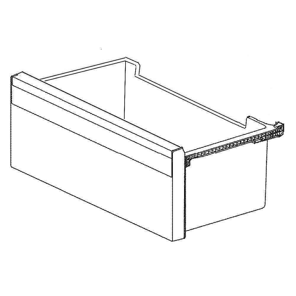 Part #wr71X29710, Refrigerator Freezer Drawer, Lower