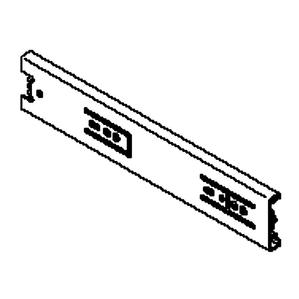 Part #wr72X10366, Refrigerator Drawer Short Slide Rail, Outer / 9.50 x 9.00 x 0.50