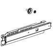 Refrigerator Freezer Basket Slide Rail Assembly (right) for GE GFSF6PKBAWW - Part WR72X10418