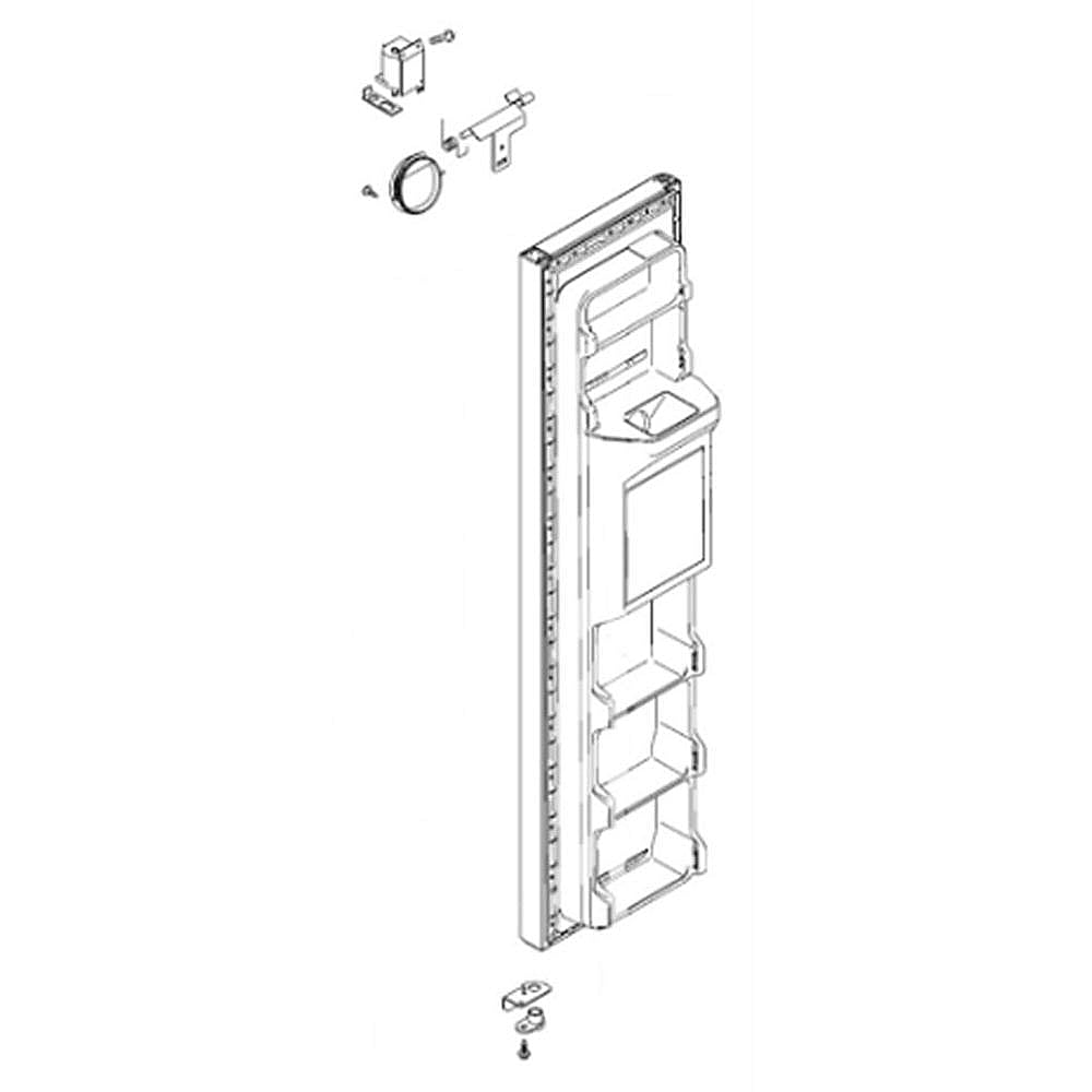 Part #wr78X11707, Door Foam Assembly / 75.00 x 25.30 x 16.70