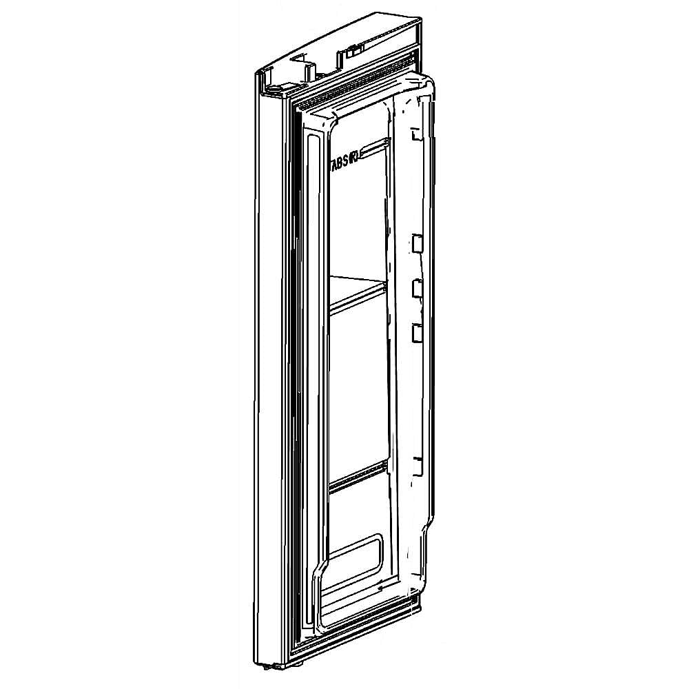 GE Part #wr78X12325, Refrigerator Fresh Food Door Foam Assembly, Right | 44.80 x 21.00 x 8.40
